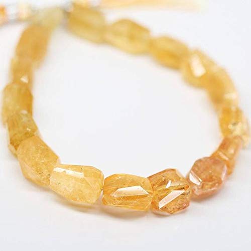 BEADS GEMSTONE Shaded Orange Yellow Imperial Quarz Tumble Nugget Edelstein Lose Craft Beads Strand 4 Zoll Lange 9mm 7mm Code-HIGH-27996 von WORLD WIDE GEMS