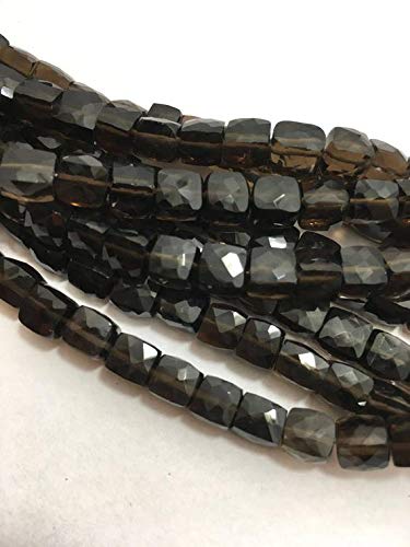 BEADS GEMSTONE Smoky Topaz Faceted Box 6 to 7 mm 8 Inch Long/Edelsteinperlen/Semi Precious Beads/Smoky Topaz Beads/Faceted Perlen Code-HIGH-42924 von WORLD WIDE GEMS