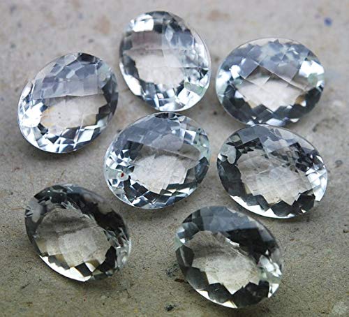 BEADS GEMSTONE Super Rare AAA Natural Rock Crystel Faceted Oval Briolettes Calibrated Size 17x14mm Code-HIGH-54599 von WORLD WIDE GEMS