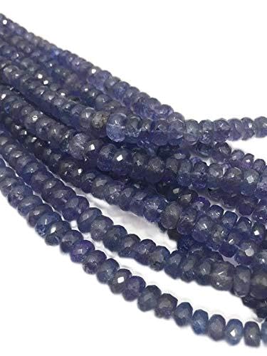 BEADS GEMSTONE Tansanit Beads 6 to 7 mm Faceted Rondelle 7 Inch Long !Gemstones!Semi Precious Baeds!Tanzanite Baeds !Rondelle Perlen!Blue Beads!Natural Beads Code-HIGH-60346 von WORLD WIDE GEMS