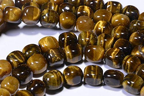 BEADS GEMSTONE Tiger Eye 8x8mm Nuggets Natural Edelstein Bead Craft Supplie Schmuck Herstellung 6 Zoll Long STRAND. Code-HIGH-43575 von WORLD WIDE GEMS