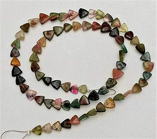 BEADS GEMSTONE Very Nice AAA +++ quality Natural WATERMELON TOURMALINE smooth perlen, triangle shaped perlen, 5mm - 6.5 mm,15 inch strand [E1052] Code-HIGH-33463 von WORLD WIDE GEMS