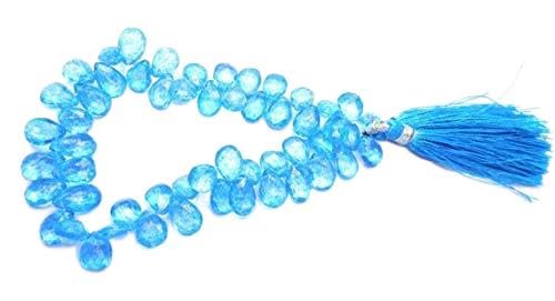 BEADS GEMSTONE blau hydro lose Edelstein 6x9-7x10 mm facettierte Birnenperlen Steinperlen, Edelstein Perlen,lose Perlen,Cut Perlen Cab Beads,Perlen 8 Zoll Langer Strand. Code-HIGH-44980 von WORLD WIDE GEMS