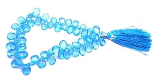 BEADS GEMSTONE blau hydro lose Edelstein 7x9-6x10 mm facettierte Birnenperlen Steinperlen, Edelstein Perlen,lose Perlen,Cut Perlen Cab Beads,Perlen 8 Zoll Langer Strand. Code-HIGH-44970 von WORLD WIDE GEMS