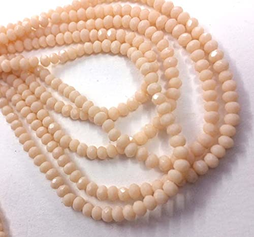 BEADS GEMSTONE rose quarz facettiert rondelle glass perlen,quarzstein, glasstein, glasfacettierte rondelle perlen, achate loose gemstone, achate perlen 3-4mm 13 zoll long inch strand code-HIGH-60994 von WORLD WIDE GEMS