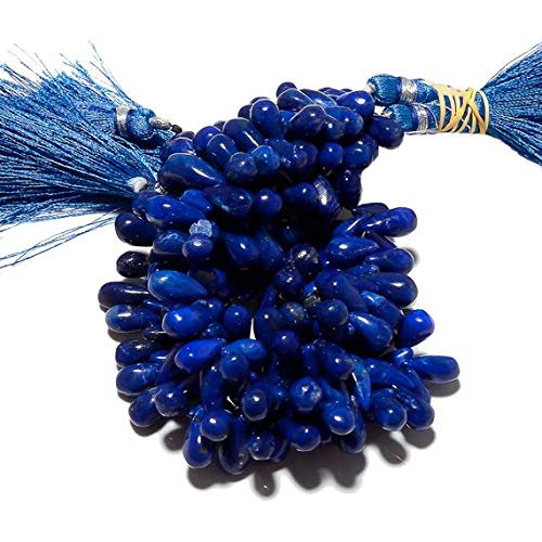 Beads Gemstone Lapis Lazuli Tear Drop Beads, Smooth Briolette Beads, ca. 10 mm Lapis Beads, Strand Code-HIGH-47904 von WORLD WIDE GEMS