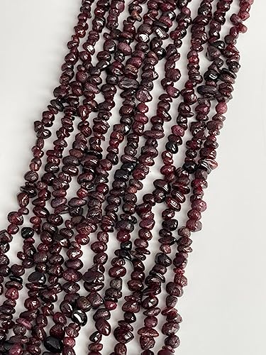 Natural Garnet Chip nuggets faceted Beads 5-8mm 16 inch long string jewelry making gemstone beads for necklace bracelet von WORLD WIDE GEMS