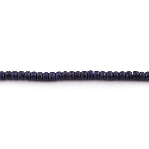 World Wide Gems Beads Gemstone 1 Strand Natural Blue Sapphire Faceted Rondelles - Blue Saphire Roundle Bead 5mm-8mm 13 Inches Code-HIGH-15177 von WORLD WIDE GEMS