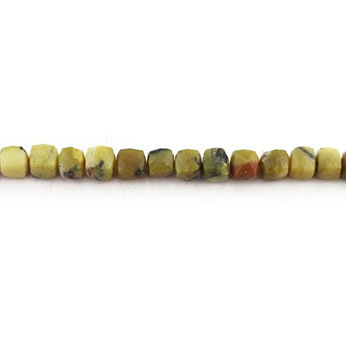 World Wide Gems Beads Gemstone 1 Strand Natural Green Opal Faceted Cube Briolettes - Box Shape Beads 8mm-9mm 8 Inches Code-HIGH-14567 von WORLD WIDE GEMS