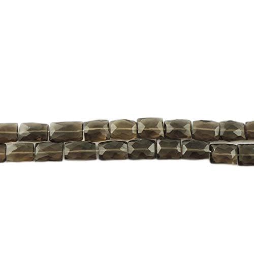 World Wide Gems Beads Gemstone 2 Strand Natural Smoky Quartz Faceted Chicklet/Rectanglur Briolettes - Smoky Quartz Chicklet Beads 10mmx10mm-17mmx10mm 10 Inch Code-HIGH-14434 von WORLD WIDE GEMS