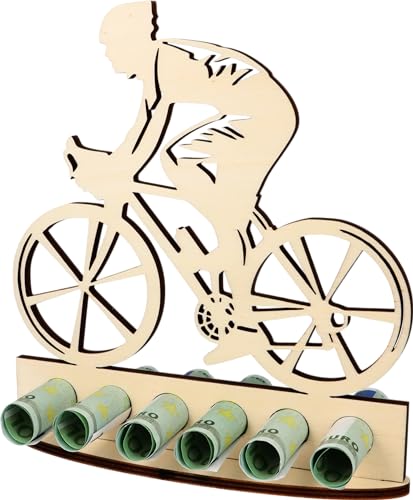 XL Geldgeschenk aus Holz|Geschenkidee|Gutscheinverpackung|witziges Geschenk|Geldgeschenk für Frauen und Männer (Fahrrad Mann) von WORTGEFECHTE