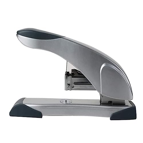 Desktop-Hefter Tragbarer, robuster Metall-Schreibtischhefter, multifunktionaler großer Hefter, 60 Blatt, for Büro, Schule, Papierbindung, Desktop Hefter(Silver) von WOSHIXIAOKEAI