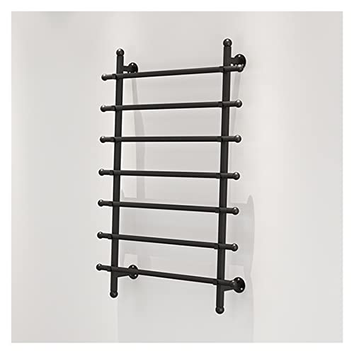 WOTZOV Aufbewahrungsregal für Geschenkpapier für die Wand, langlebige Organizer mit Metallbändern und 7 abnehmbaren Querstangen für Blumenladen/Bastelraum,Black 100cm von WOTZOV