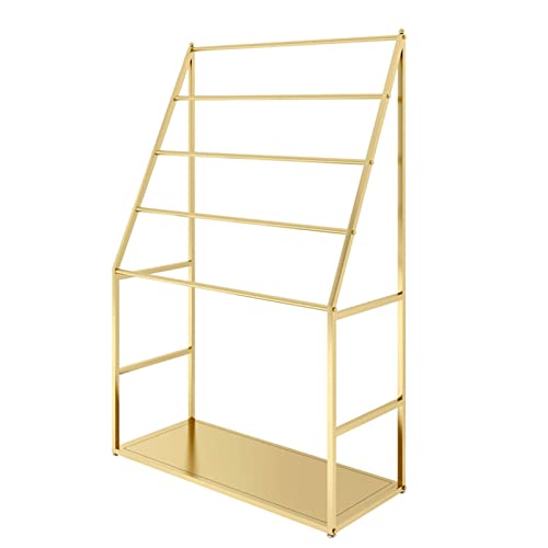 WOTZOV Vertikaler Mehrzweckhalter für Metallschals, langlebiger Geschenkpapier-Organizer mit großer Kapazität für Schals/Gürtel/Krawatten/Hosen/Tücher,Gold 120cm von WOTZOV