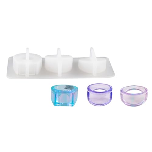 Craft Lovers' Silikonringe Formen Epoxidharz Ringe Formen Set Mit 3 Verbundenen Silikonhohlräumen Für Die Schmuckherstellung von WOURRD