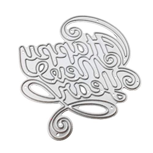 WOURRD Frohes Neues Jahr Metall Stanzformen Schablone Scrapbooking Album Stempel Papier Karten Prägung Handwerk von WOURRD