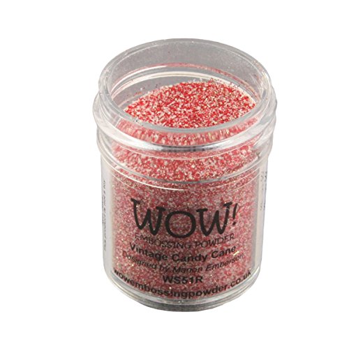 Wow Embossing Powder WOW-WS51R Wow! Embossing-Puder, 15 ml, Vintage Candy Cane von WOW!
