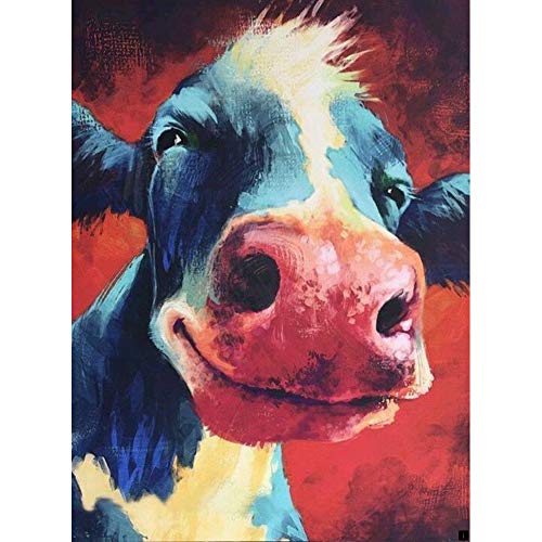 5D Diamond Painting Diamant Malerei Painting Bilder, Wowdecor Bull Kuh Tiere Full Set Groß DIY Diamant Gemälde Malen Nach Zahlen von WOWDECOR