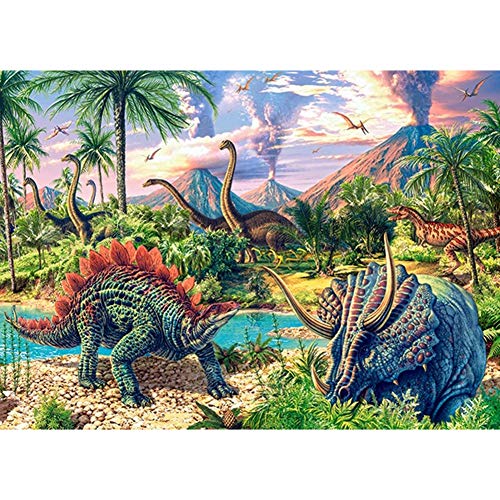 5D Diamond Painting Diamant Malerei Painting Bilder, Wowdecor Dinosaurier Welt Wild Tiere Full Set Groß DIY Diamant Gemälde Malen Nach Zahlen von WOWDECOR