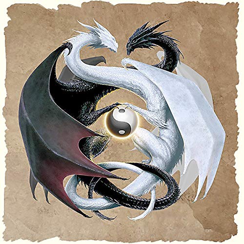 5D Diamond Painting Diamant Malerei Painting Bilder, Wowdecor Drachen Yin und Yang Full Set Groß DIY Diamant Gemälde Malen Nach Zahlen von WOWDECOR