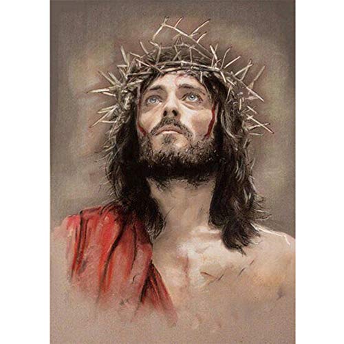 5D Diamond Painting Diamant Malerei Painting Bilder, Wowdecor Jesus Christentum Mann Full Set Groß DIY Diamant Gemälde Malen Nach Zahlen von WOWDECOR