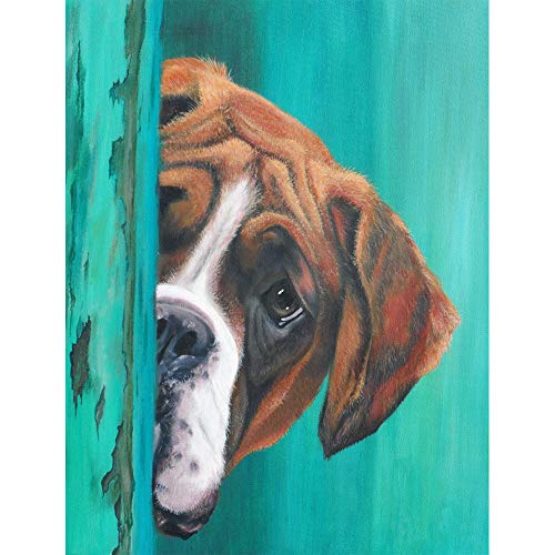 5D Diamond Painting Diamant Malerei Painting Bilder, Wowdecor Schön Boxer Hund Tiere Full Set Groß DIY Diamant Gemälde Malen Nach Zahlen von WOWDECOR