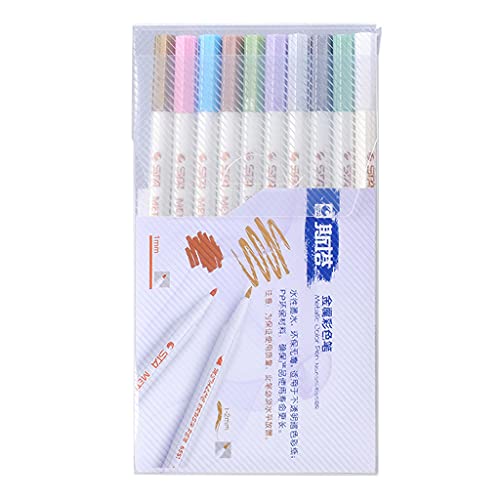 WOWOWO 10 Farben Epoxidharz Metallic Permanent Marker Umriss Perlglanz Zeichenstifte von WOWOWO