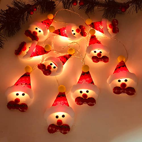 WOXIHUAN Lichterkette Weihnachten Plüsch Schneemann Led Lichterkette Weihnachtsbaum Lichter Innen Batteriebetrieben Lichterketten Weihnachtsbeleuchtung für Weihnachten Deko Party Balkon von WOXIHUAN