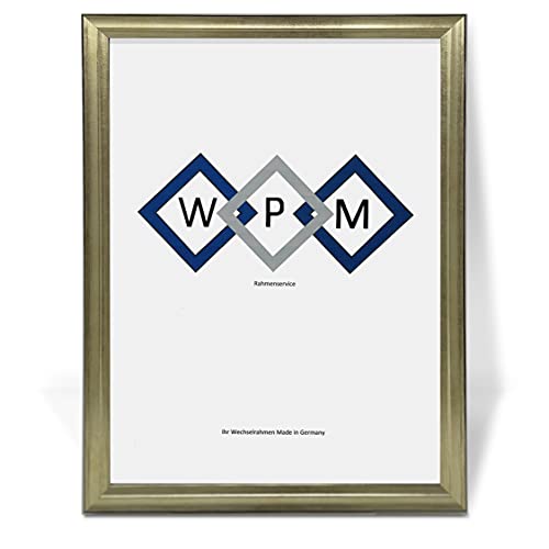 Bilderrahmen aus Holz WPM Rahmenservice Profil 85 (Champagner (22), 30x40 Museumsglas) von WPM