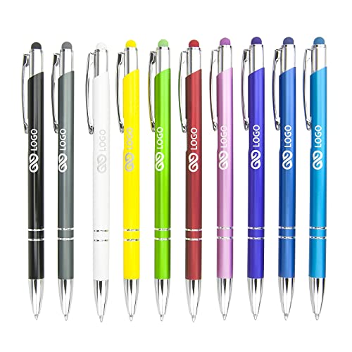 WPRO 250 Touchpen Metall Kugelschreiber Olivia mit Logo/Druck/Werbung/Aufdruck/bedruckt Werbeartikel Personalisierbar von WPRO