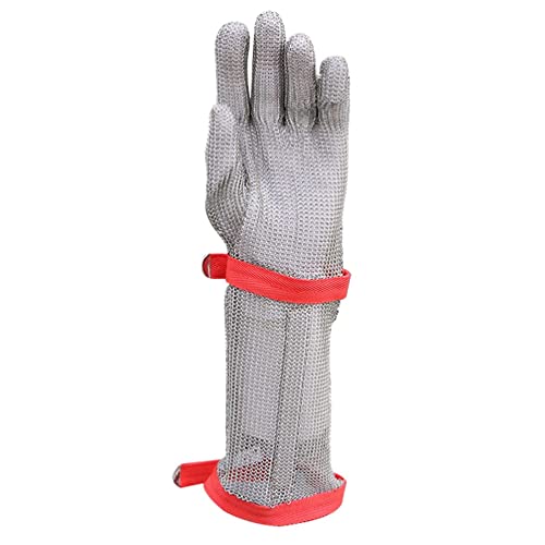 Schnittschutzhandschuhe, Schnittfeste Handschuhe für Metall, Holzschnitzerei, Glasschneiden, Sicherheitshandschuhe für die Arbeit mit Ketten für Träger (Farbe: Arm 8 cm, Größe: 1 Stück/S) (Arm 8 von WQZStar