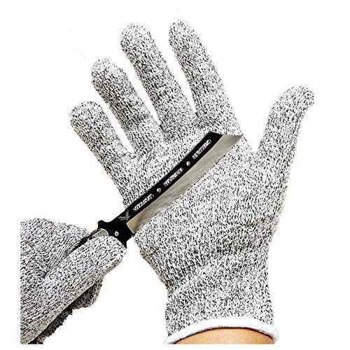 Schnittschutzhandschuhe Graue Schnittschutzhandschuhe, multifunktionale wärmeisolierende Sicherheitsarbeitshandschuhe, zum Holzschnitzen und Glasschneiden verwendet, leicht zu reinigen (Größe: XL von WQZStar