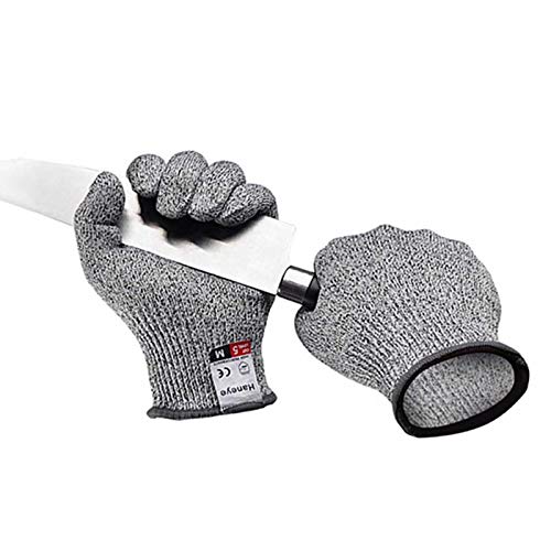 WQZStar Schnittschutzhandschuhe, 1 Paar Schnittschutzhandschuhe, Schutzhandschuhe für Holzschnitzerei, Glasschneiden und Schlachten, weich und atmungsaktiv (Größe: Mittel) (L) von WQZStar