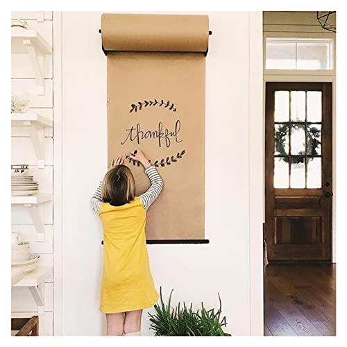 WQZzjm An der Wand montierter Kraftpapierrollenhalter-Spender, langlebiger Notizpapierrollenschneider für Zuhause/Küche/Büro/Restaurant/Studio (Größe: 97 cm/38,2 Zoll breit) (37 cm/14,6 Zoll breit) von WQZzjm