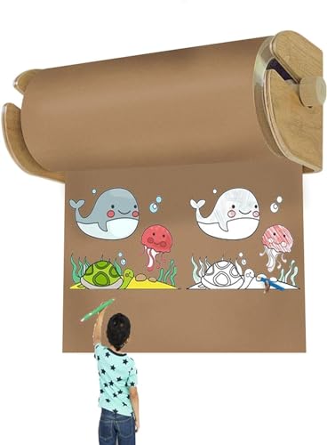 WQZzjm Kraftpapierrolle Hängender Papierrollenhalter, 12 Zoll breiter Kraftpapierspender für Kunstwerke, to-Do-Listen, Malerei von WQZzjm