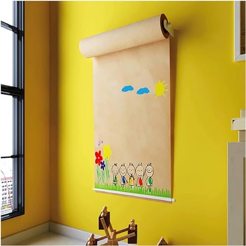 WQZzjm Kraftpapierrollenspender und -Schneider zum Bemalen von Kinderzimmern, Wanddisplay mit Kraftpapierrollen (67 cm breit) (eine Farbe, 97 cm breit) von WQZzjm