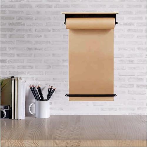 WQZzjm Robuster Kraftpapierrollenhalter und -Spender – Zuhause/Studio/Büro/Wohnzimmer, an der Wand montierte Haftnotiz-Displays (40 cm/15,7 Zoll breit) (100 cm/39,4 Zoll breit) von WQZzjm