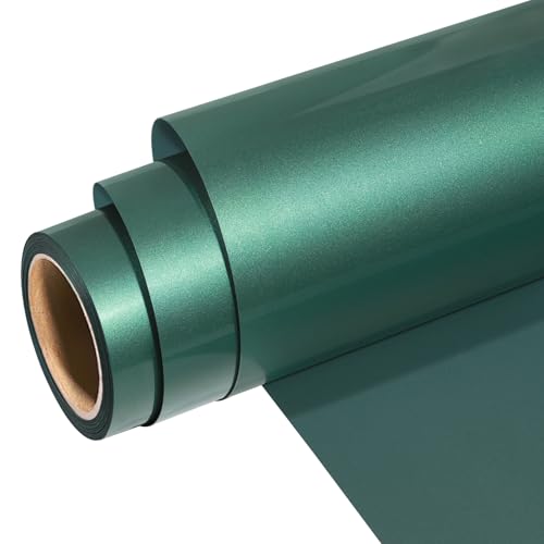 WRAPXPERT Forest Green HTV-Wärmetransfer-Vinyl-Rolle, 30,5 x 1,5 m, dunkelgrün, zum Aufbügeln, Vinyl für T-Shirts, Stoffe, einfach zu jäten und zu schneiden von WRAPXPERT