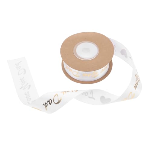 WRITWAA 1 Rolle Vaterstag Satinband mit Goldakzenten Geschenkband für Kuchenverpackung und Dekoration Design für Besondere Anlässe WRITWAA 1 Rolle Vaterstag Satinband mit Goldakzenten Geschenkband für Kuchenverpackung und Dekoration Design für Besondere Anlässe von WRITWAA