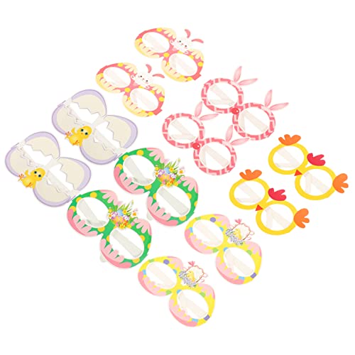 WRITWAA 12St Kaninchen-Papiergläser easter zu ostern ozdoby wielkanocne osterpresente hawaiianische Partybrille Neon-Sonnenbrille mädchen brille kreative brillen für von WRITWAA