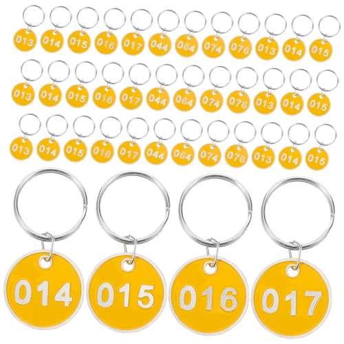 WRITWAA 4 Sätze Kennzeichen Nummernschild Schlüsselanhänger Nummer 1 Schlüsselanhänger Zifferntaste schlüsselmarkierer schlüsselmarkierung key chain etiketten Schlüsselbund Gepäck-ID-Tags von WRITWAA