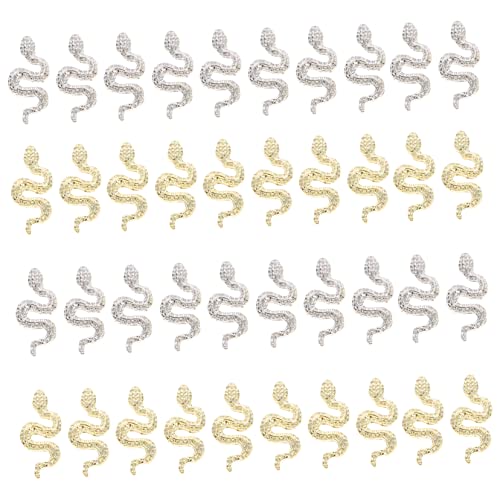 WRITWAA 40Stücke Schlangen Charms DIY Dekorationen Für Maniküre Nageldesign Und Nail Art Projekte Und Partys WRITWAA 40Stücke Schlangen Charms DIY Dekorationen Für Maniküre Nageldesign Und Nail Art Projekte Und Partys von WRITWAA