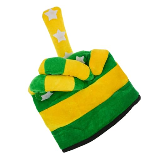 WRITWAA Irisch Gestreifter Hut St. Patricks Day Partybevorzugung Zylinder St Patricks Day Kopfschmuck St Patrick's St. Patricks-day-hut Irische Partyhüte Mittelfingerhut Tag Hut Samtstoff von WRITWAA