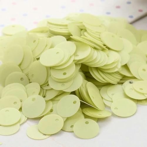 10 g (250 Stück)/Packung Candy-Pailletten, 10 mm, PVC, lose Pailletten, flache Beschläge, Nähzubehör, Basteln, Kleidungsstück, DIY-Zubehör, L-Grün von WRJLIN