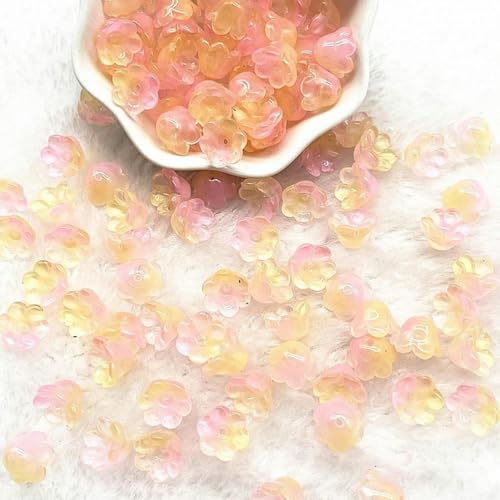 20 Stück/Los 7 x 12 mm bunte Glockenblumen-Perlen aus Lampwork, Kappen, Glas-Abstandshalterperlen für Schmuckherstellung, DIY-Armbänder, Haarnadel-10 von WRJLIN