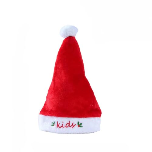 Weihnachtsmütze für Erwachsene und Kinder, Vliesstoff, Weihnachtsmann, Weihnachtsmütze, Frohe Weihnachten, Neujahr, Party, Festival, Dekoration, Geschenke, Stil 7 von WRJLIN