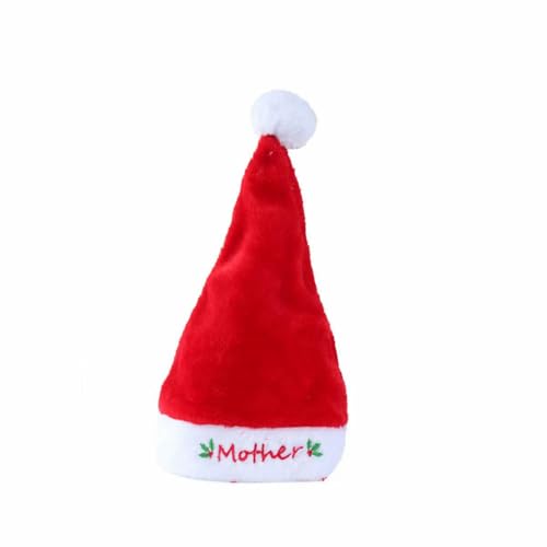 Weihnachtsmütze für Erwachsene und Kinder, Vliesstoff, Weihnachtsmann, Weihnachtsmütze, Frohe Weihnachten, Neujahr, Party, Festival, Dekoration, Geschenke, Stil 8 von WRJLIN