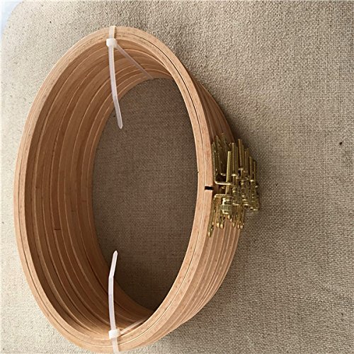 WRMHOM 21,6 x 13,2 cm Oval Holz Stickrahmen 21 x 13 cm Quiltrahmen Hand Nähte Hoop – Kreuzstich Creolen – Hoop Rahmen – Stitchery Creolen – Craft Supply Creolen von WRMHOM