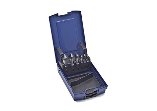 WSH-TOOLS Kegelsenker Set 6-teilig AlTiN-beschichtet 6,3 mm - 20,5mm HSS-G 90° Winkel in Rosebox von WSH-TOOLS