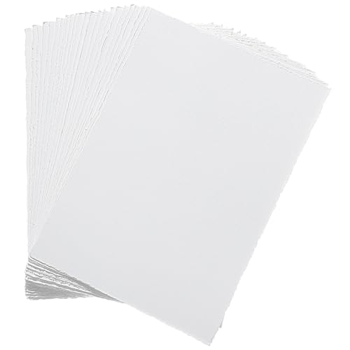 40 Blätter Büttenpapier 300GSM, A4 Handgeschöpftes Aquarellpapier Dickes Papier Baumwollpapier für Gemälde Einladungen Briefe DIY Handwerke (21 x 29.7cm) von WSICSE
